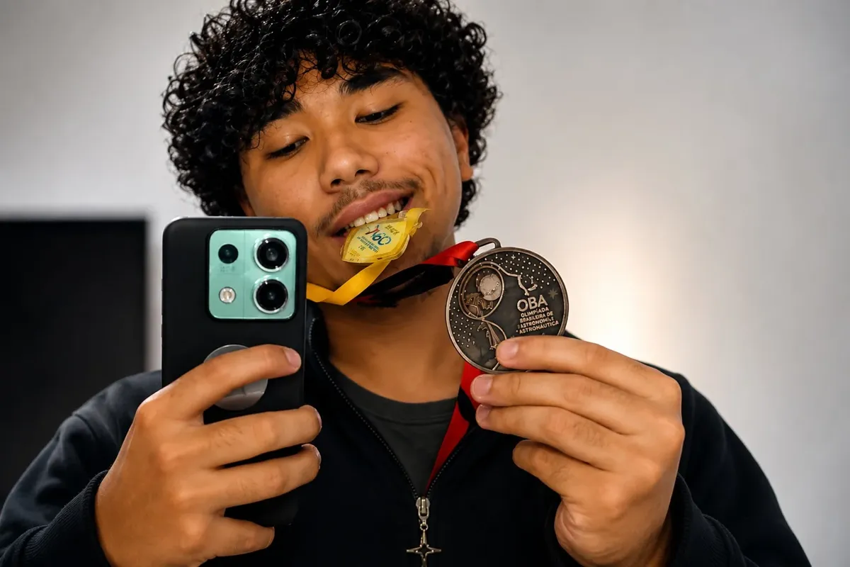 Em 2023, conquistou a medalha de ouro na Olimpíada Brasileira de Astronomia (OBA)