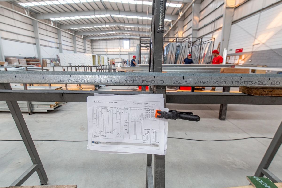 Fabricação de módulos em steel frame para construção
