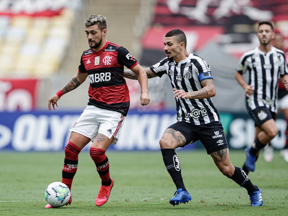 santos x flamengo arena barueri