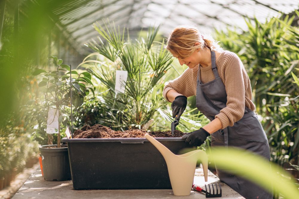 woman-gardner-in-a-greenhouse