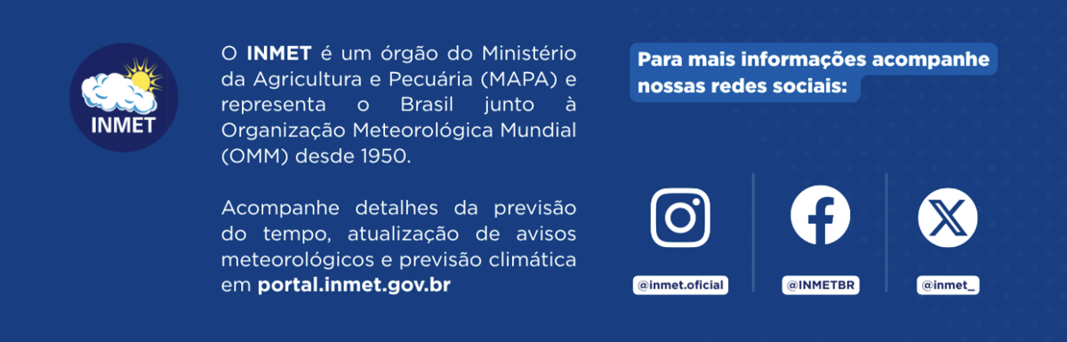 Mapa da rede de estações meteorológicas do INMET espalhada pelo território brasileiro, usada para medir temperatura e umidade do ar
