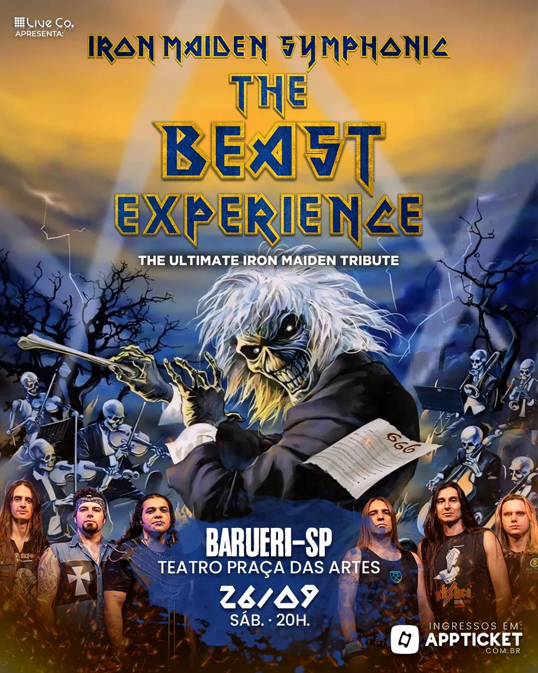 Arte oficial de The Beast Experience Symphonic em Barueri, em 26 de setembro, às 20h